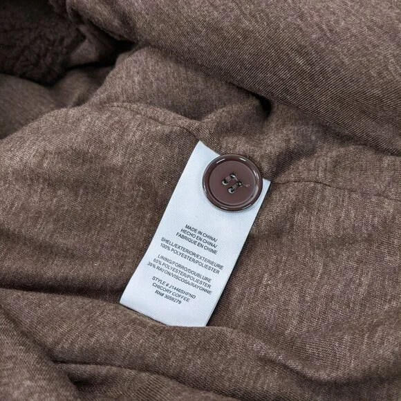 NWT Thread & Supply Size M Sherpa Shacket Fleece Teddy Cozy Jacket Coffee Brown - Picture 7 of 7
